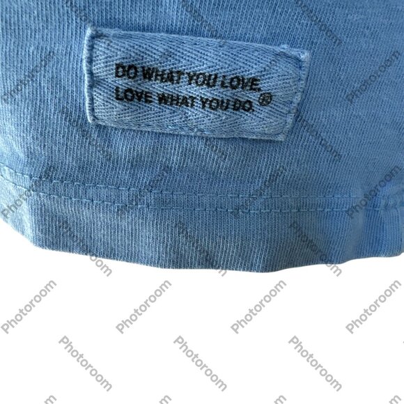 Life Is Good Medium Blue Flowers Short Sleeve Tee Shirt - Picture 2 of 5